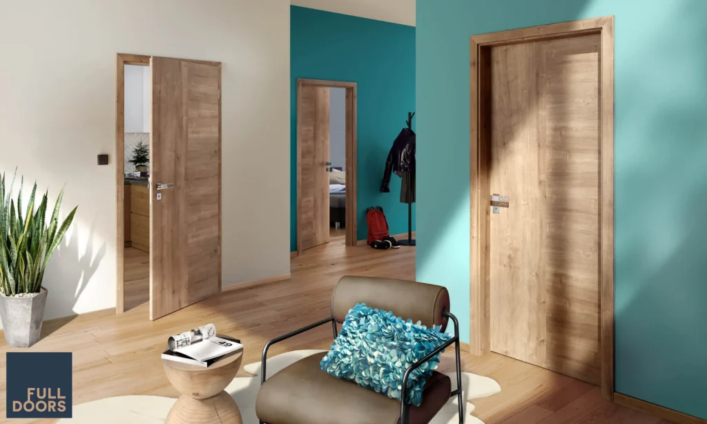 Full Doors beltéri ajtó fa burkolatú enteriőrben